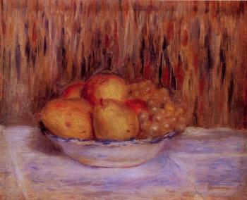 Pierre Auguste Renoir : Still Life with Pears and Grapes